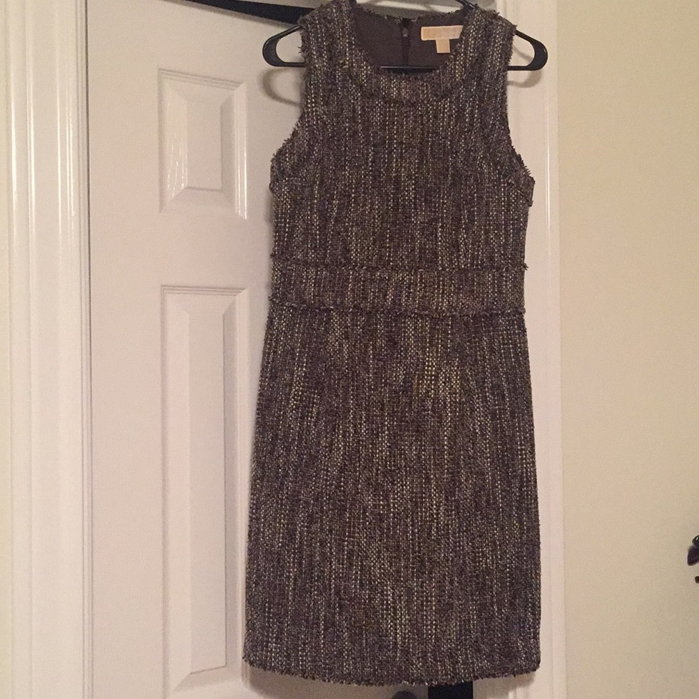 Michael Kors Fringe Tweed Dress