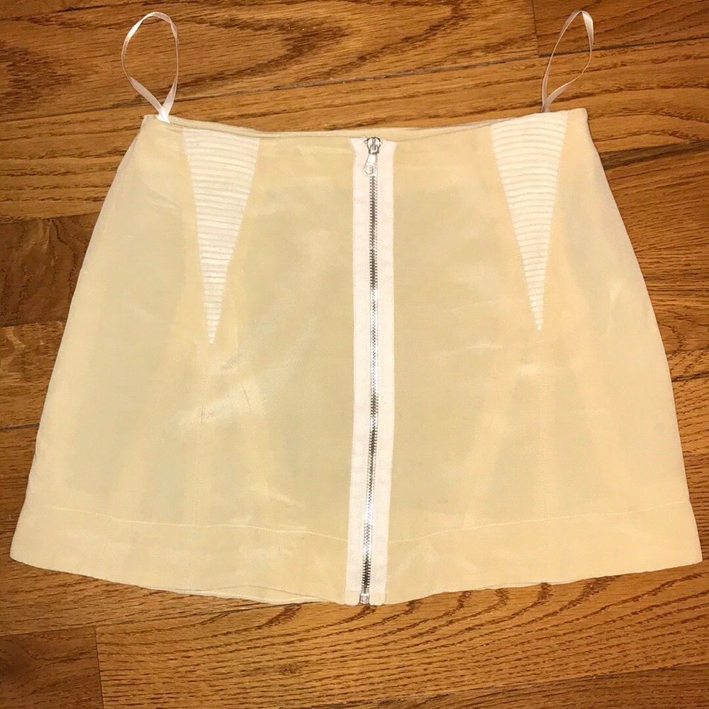 Rag & Bone Silk Front Zip Mini Skirt