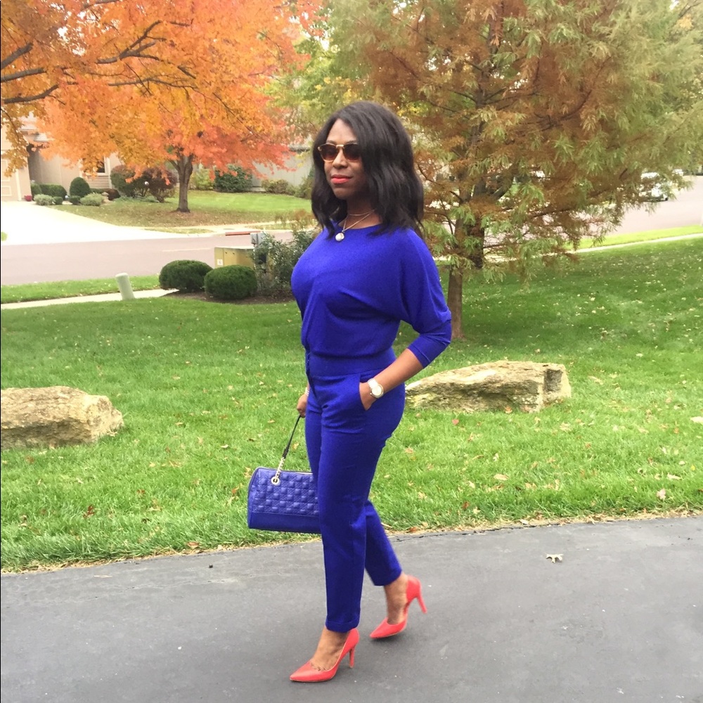 Blue Worthington Tailored Pants