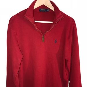 POLO Ralph Lauren Red 3/4 Zip Sweater