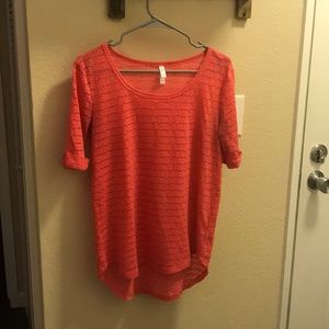 Salmon Colored Short Sleeve Top