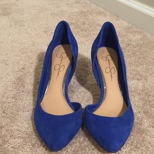 Jessica Simpson Cobalt Blue Kitten D’Orsay Heels
