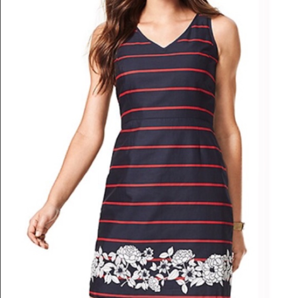 Tommy Hilfiger Striped & Floral Sheath Dress