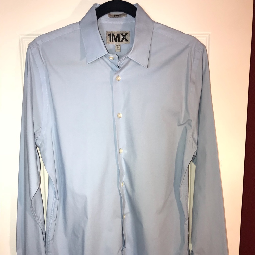 Express Light Blue French Cuff Dress Shirt
