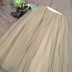Gray Tulle Skirt