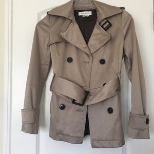Zara Trench Coat Rain Jacket Beige Tan sz M