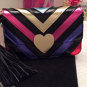 Victoria Secrets Chevron Cross Body Chain Mini Bag