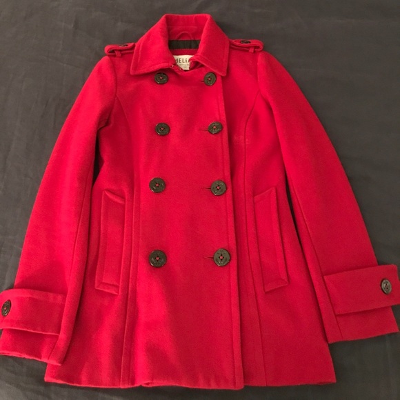 Delia’s Jackets & Blazers - Deep Red Delia’s Peacoat