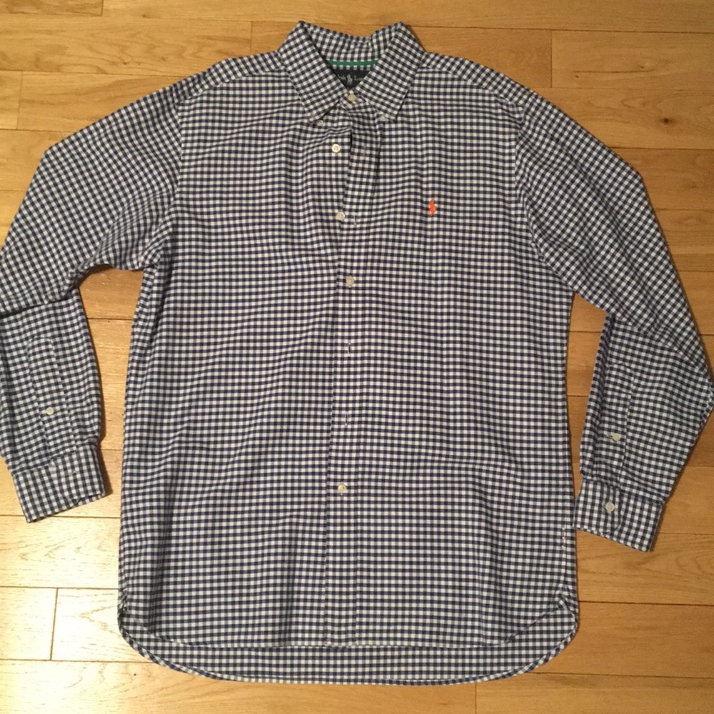 Polo Long Sleeve - Blue Checkers
