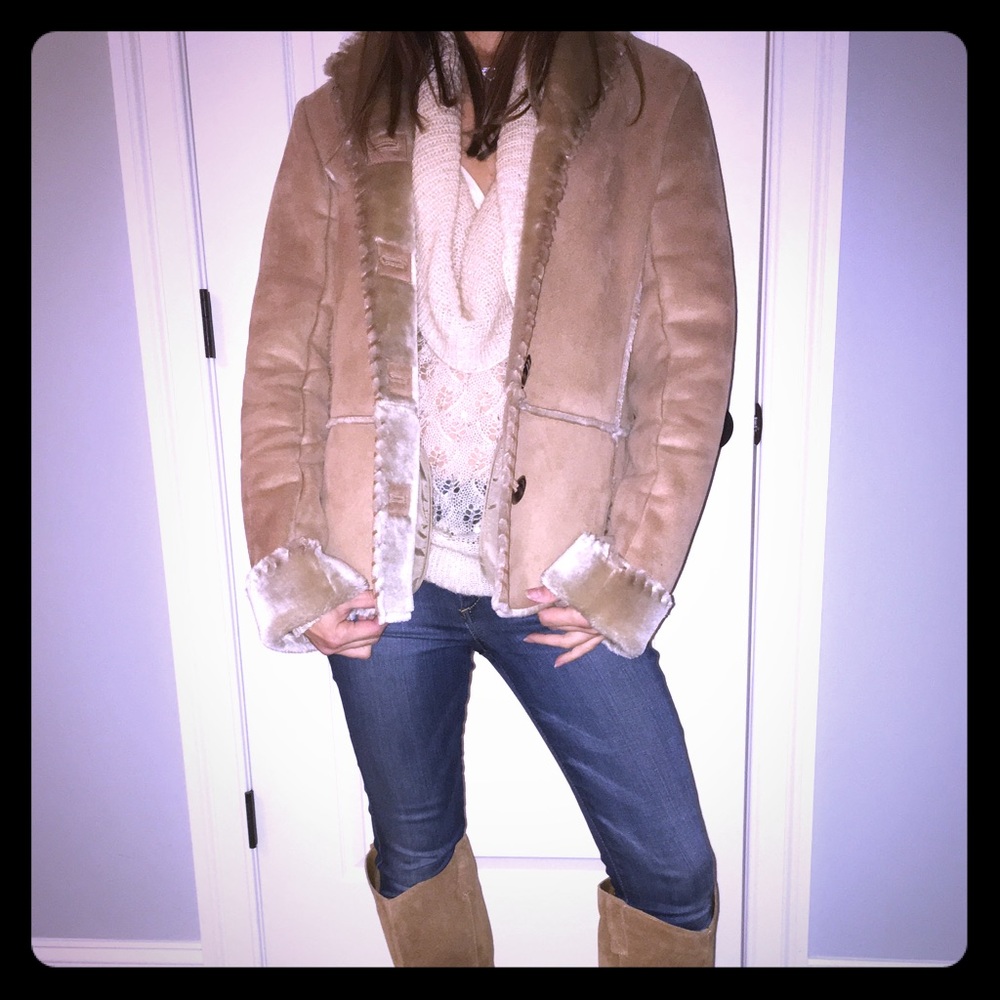 Faux Sherpa / suede/ sherling Jacket