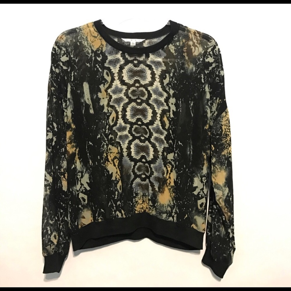 Cabi sheer snakeskin blouse, size L