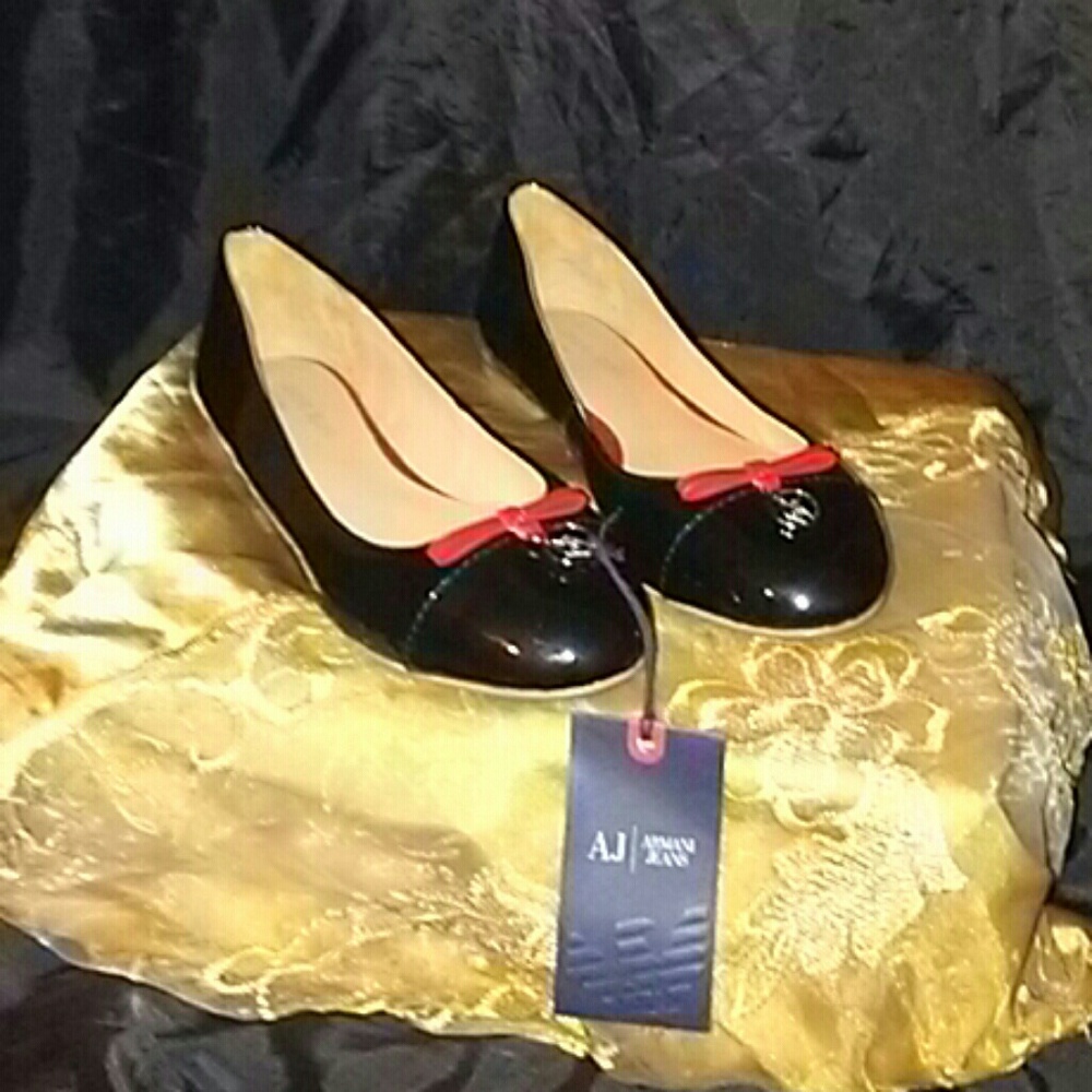 Armani jeans ballet flats