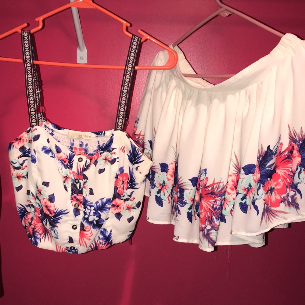 Kohl’s Rewind Two Piece White Floral Dress
