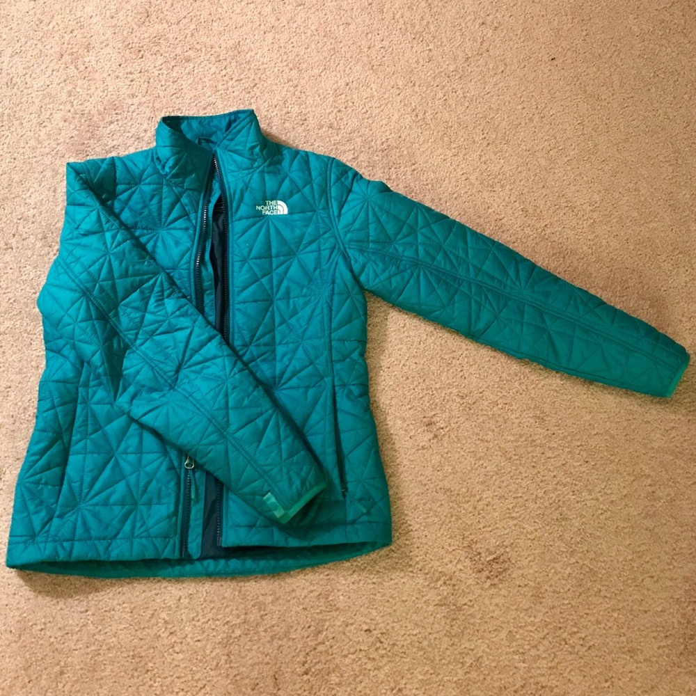 North Face Quilted Jacket Teal