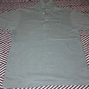 Vineyard Vines boys black/green stripe polo