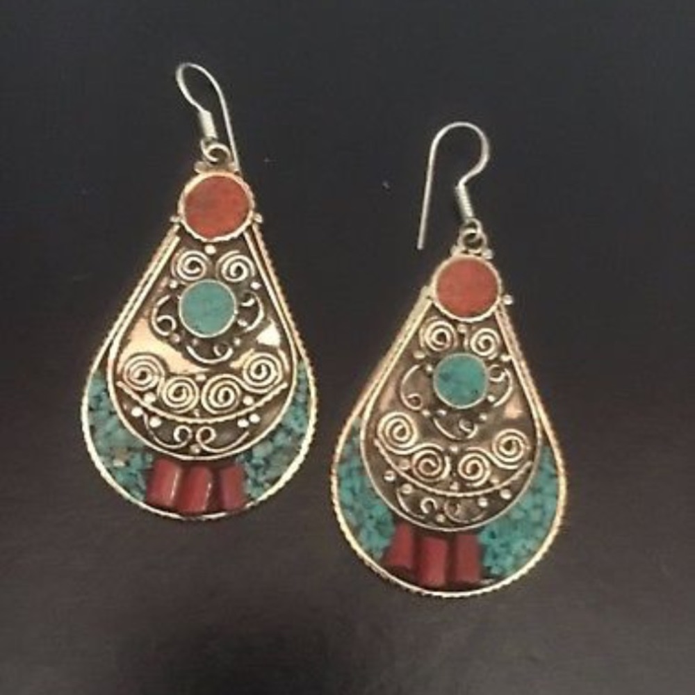 Nepali earrings Ethnic earrings Artistic Designed