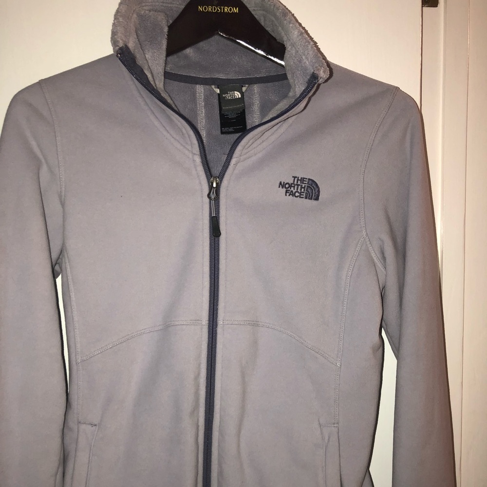 North face zip up- lavender grey- Size S