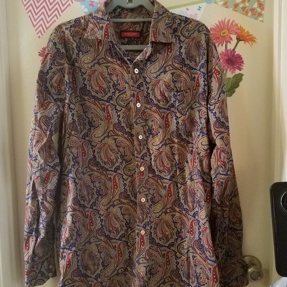 Austin Reed Shirts Austin Reed London Paisley Button Down Shirt Xl Poshmark