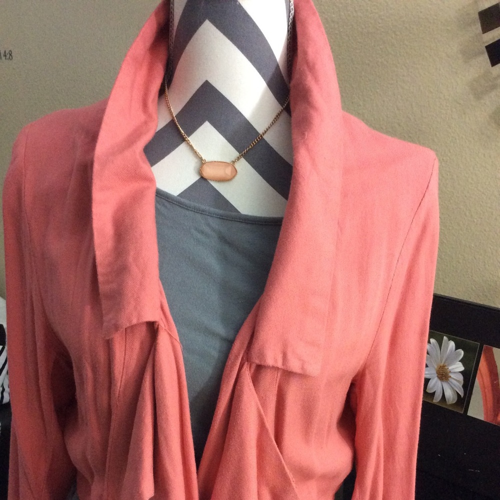 American rag coral short cardigan