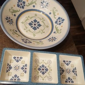 Serving bowl and tray