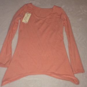 Coral knit shirt