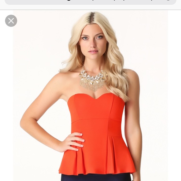 bebe peplum top