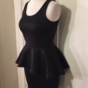 Like NEW H&M black peplum mini dress! 🖤