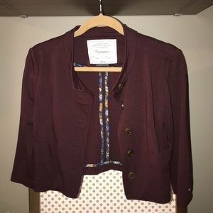Anthropologie Maroon Blazer