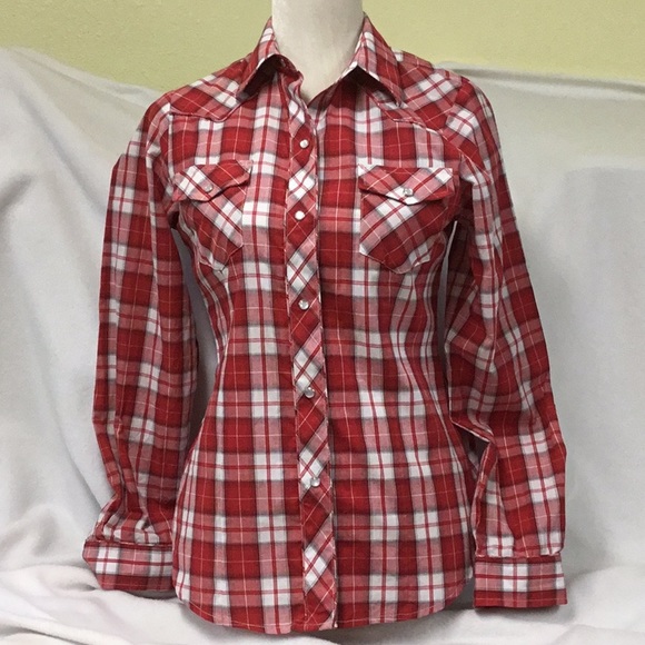 red plaid ladies shirt