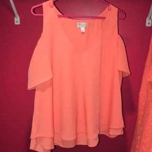 Bisou Bisou Off the Shoulder Pink Shirt