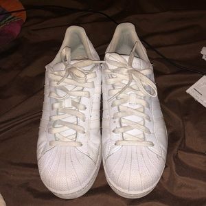 White Adidas Superstars