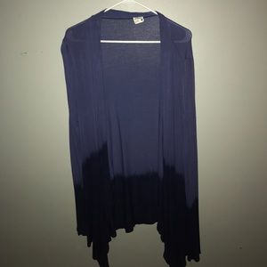 Blue ombre lightweight cardigan