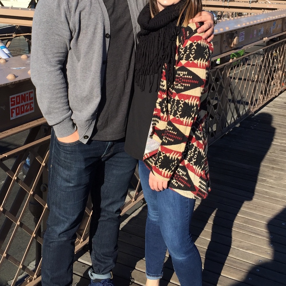 Aztec print cardigan