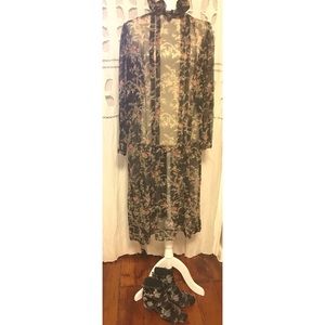 Vintage haute couture sheer dress.