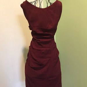 Express Fitted Red Dress Full Zipped Back- Size 10