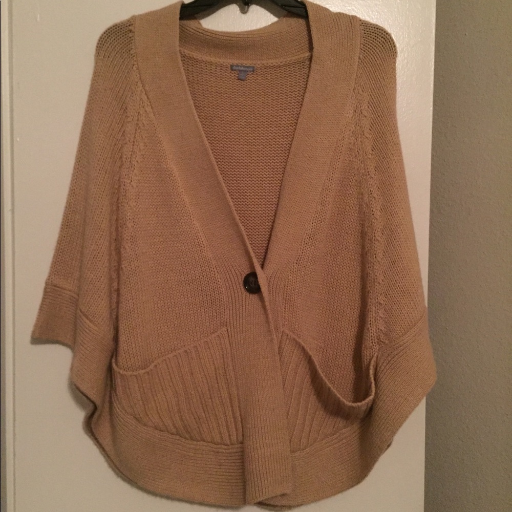 Tan poncho style sweater