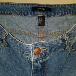 High Waisted Destructed "Mom" Jeans