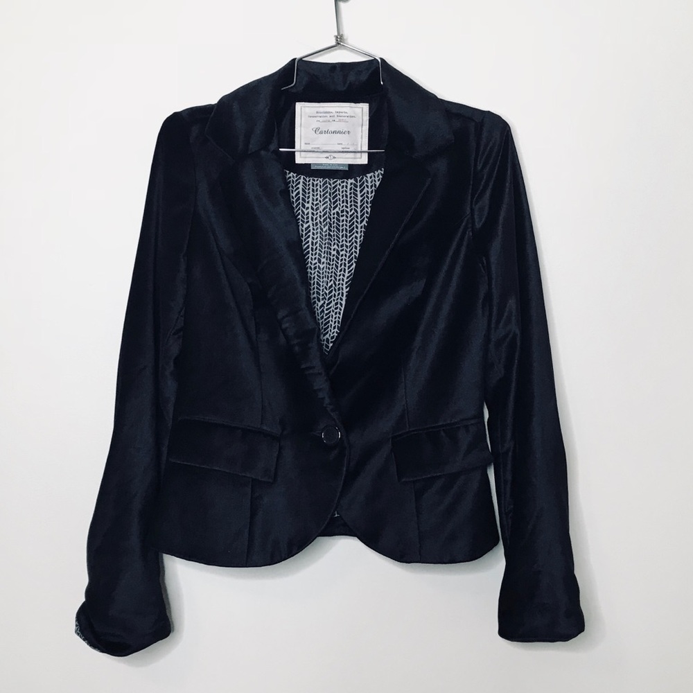 Anthropologie Cartonnier Velvet Blazer Jacket