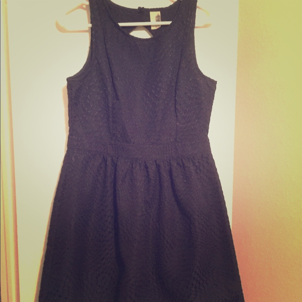 Navy peek dress