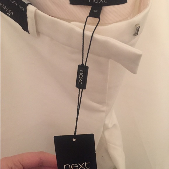 NEXT Tailoring Cream Pants - Picture 3 of 4