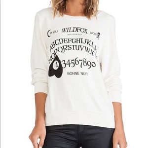 Worn once! Wildfox Ouija board cream sweater🖤