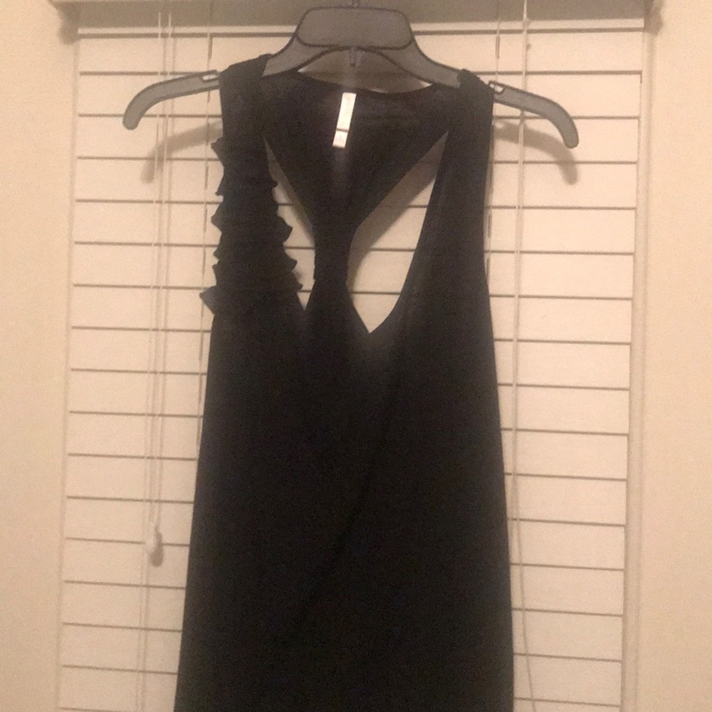 Black razor back tank top