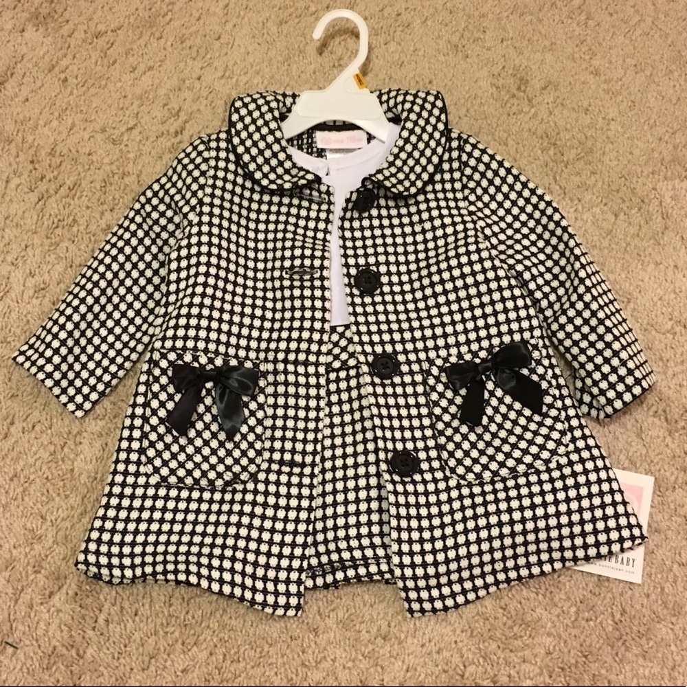 🔥SALE🔥BONNIE BABY MATCHING DRESS & COAT SET