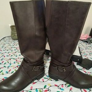 Knee high brown boots