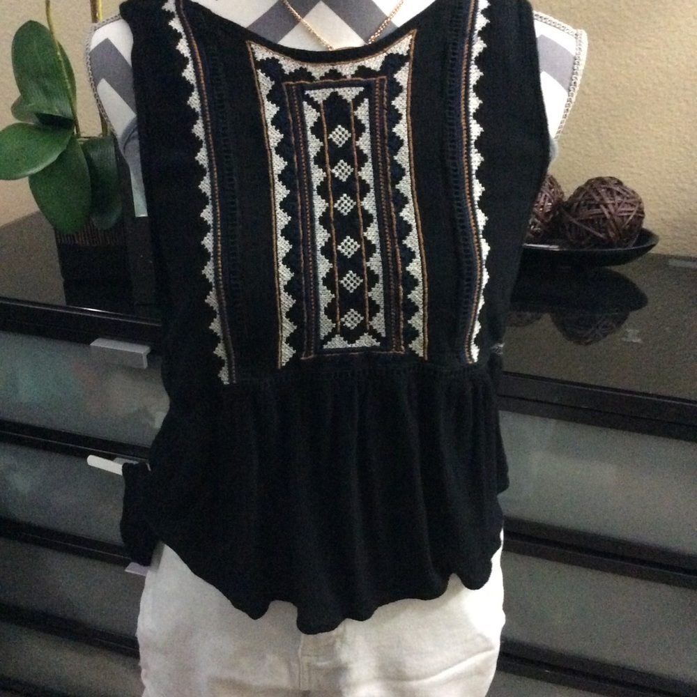 black short tank top