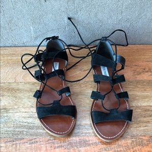 Lightly worn Steve Madden lace up sandals