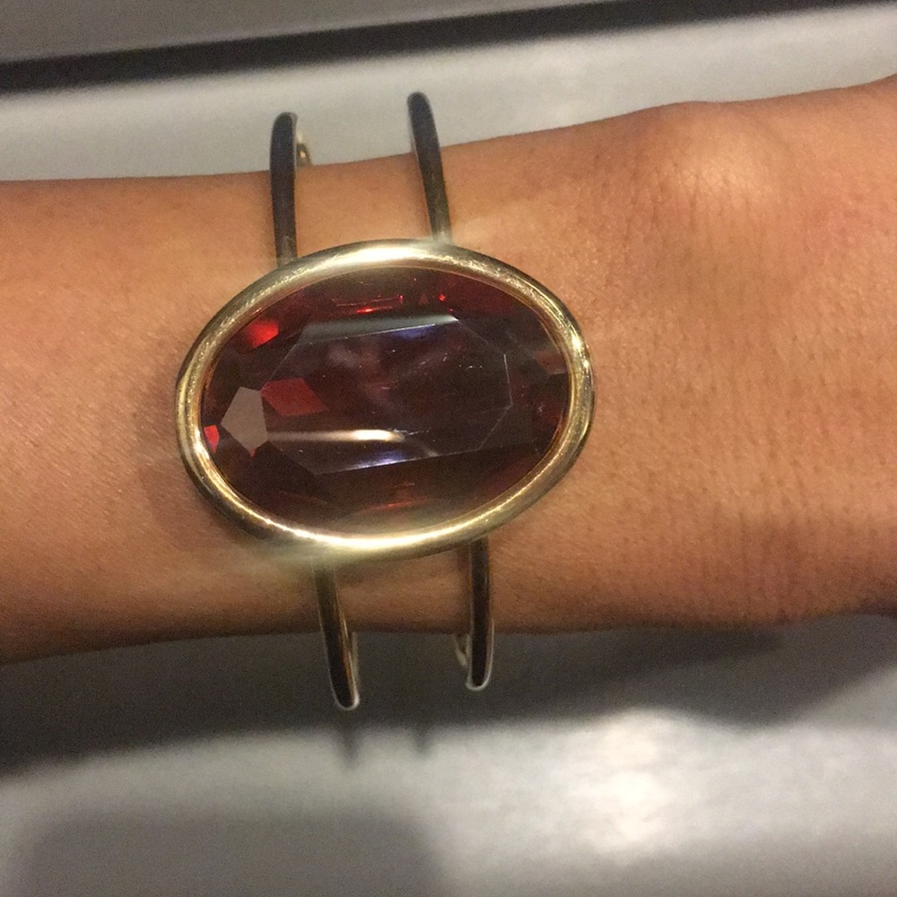 GOLD & RED SWAROVSKI CUFF
