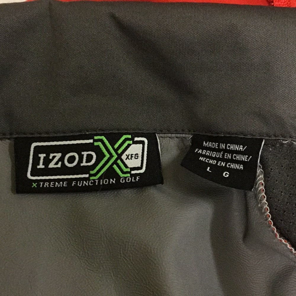 Izod Men’s Zip-up Golf Windbreaker Jacket Large - Picture 7 of 8