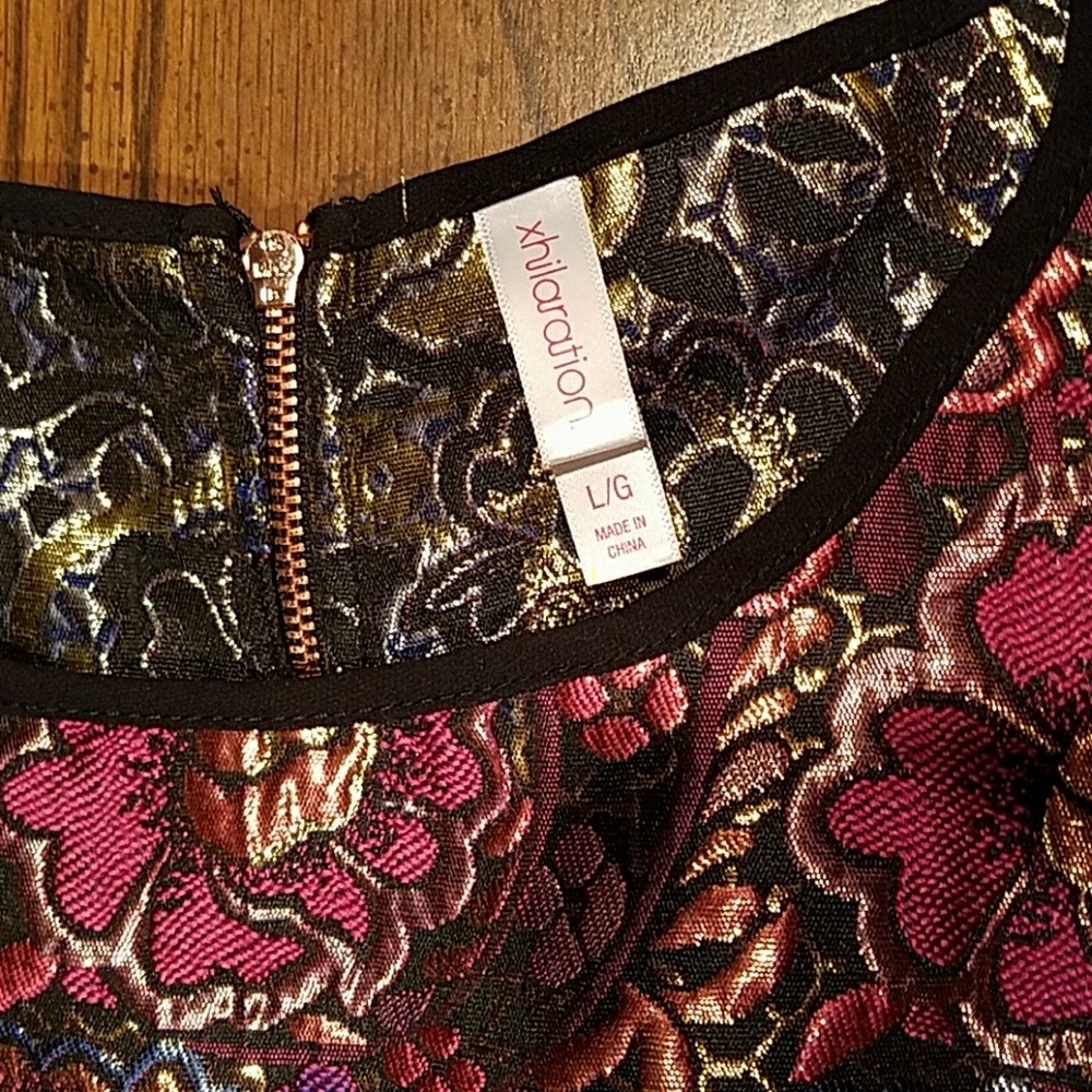 Shimmery floral party dress