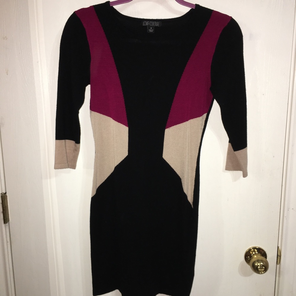 Fitted sweater dress